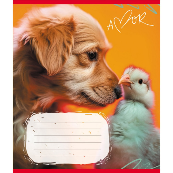 Зошит учнівський "Тварини" 012-500394K-2 в клітинку 12 аркушів (959050)