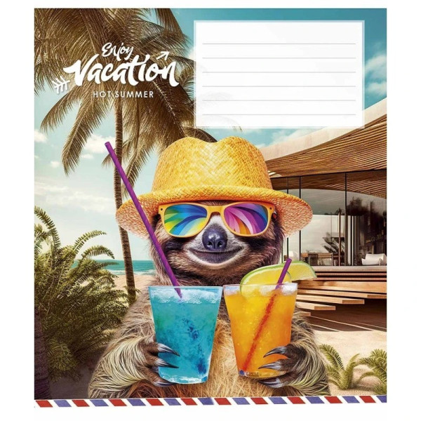 Зошит учнівський "Cool vacation" 018-3318L-1 в лінію 18 аркушів Зошит учнівський "Cool vacation" 018-3318L-1 в лінію 18 аркушів