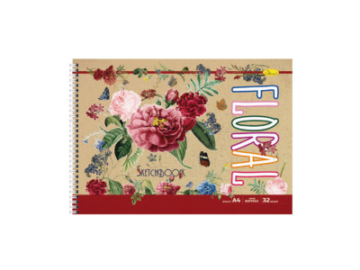 Скетчбук "Крафт" СБК-А4-32 А4 32 аркуша Floral