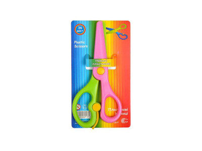 Дитячі ножиці "C" COLOR-IT 2013 пластикові Рожево-зелений