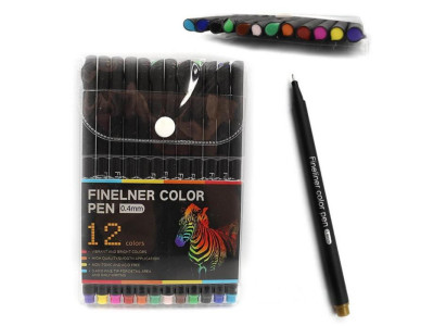 Набір фломастерів лайнерів ZXB-04031-12 в наборі 12 кольорів