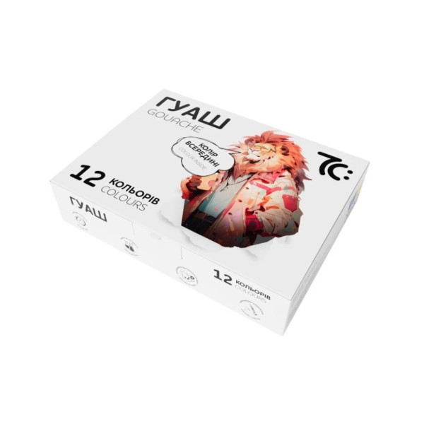 Дитячі гуашеві фарби 7C21204 12 кольорів по 16 мл