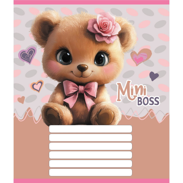 Зошит учнівський "Міні ведмедики" 012-510157C-2 в косу лінію 12 аркушів (959051)