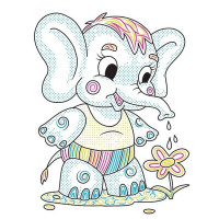 Дитяча книжка-розмальовка "У квітнику" 1806009 12 сторінок