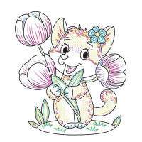 Дитяча книжка-розмальовка "У квітнику" 1806009 12 сторінок