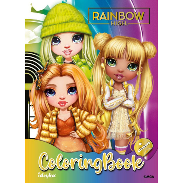 Дитяча книжка-розмальовка "Rainbow" LCB10 зі стікерами