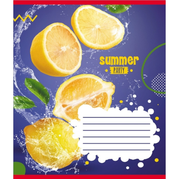 Зошит учнівський "Фрукти у воді" 024-550016K-1 в клітинку 24 аркуші