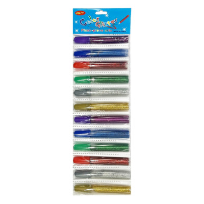 Клей для творчості з блискітками CG1012 10 мл 6 кольорів 12 баночок