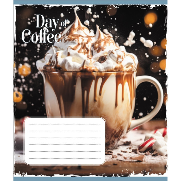 Зошит загальний "День з кавою" 048-600193L-2 в лінію 48 аркушів