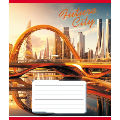 Зошит учнівський "Міста майбутнього" 024-550177K-3 в клітинку 24 аркуші