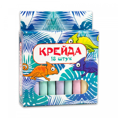 Крейда "Маленький круглий" 50107 18 штук різнокольорова