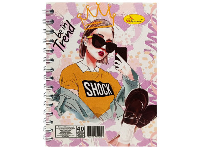 Блокнот А6 АП-1710 40 аркушів пружина збоку Вид 2