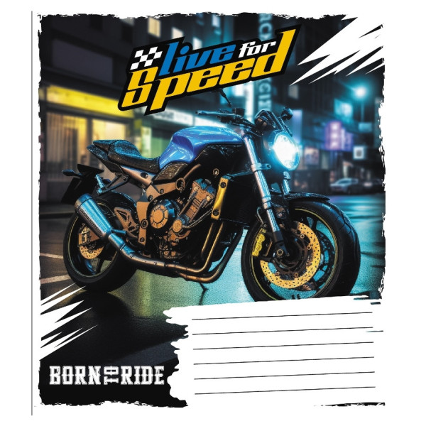 Зошит учнівський "Життя на швидкості" 024-550283K-2 в клітинку 24 аркуші