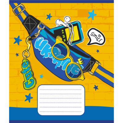 Зошит учнівський "Синьо-жовтий" 024-550160K-2 в клітинку 24 аркуші