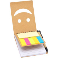 Блокнот А6 з набором стікерів та ручкою на спіралі JX005 64 аркушів