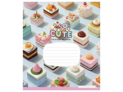 Зошит учнівський "Cute things" 024-3359L-1 в лінію 24 аркушів Зошит учнівський "Cute things" 024-3359L-1 в лінію 24 аркушів