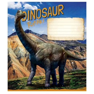 Зошит учнівський "Jurassic world" 012-3310C-3 в косу лінію, 12 аркушів