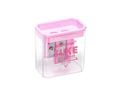 Подвійна точилка для олівців із контейнером DMS-096(Pink)