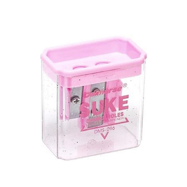 Подвійна точилка для олівців із контейнером DMS-096(Pink)