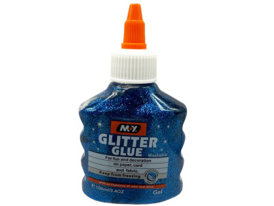 Клей декоративний "Металік Glitter" DSCN4619(Blue) 100 мл