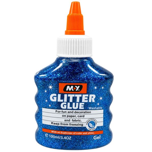 Клей декоративний "Металік Glitter" DSCN4619(Blue) 100 мл