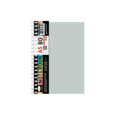 Блокнот А5 АП-1505(Grey) 80 аркушів пружина збоку