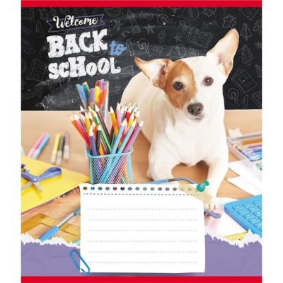 Зошит учнівський "Собака студент" 018-540178L-3 в лінію 18 аркушів