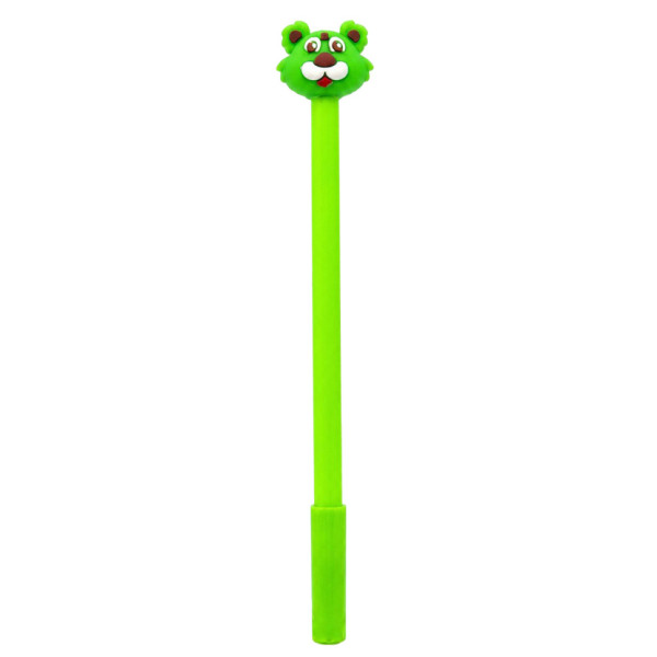 Ручка дитяча з іграшкою "Тигр" C0117-V(Green) гелева синя
