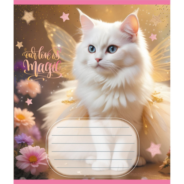 Зошит учнівський "Кішка фея" 024-560046L-3 в лінію 24 аркуші