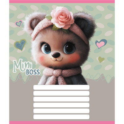 Зошит учнівський "Міні ведмедики" 012-510157C-3 в косу лінію 12 аркушів (959051)