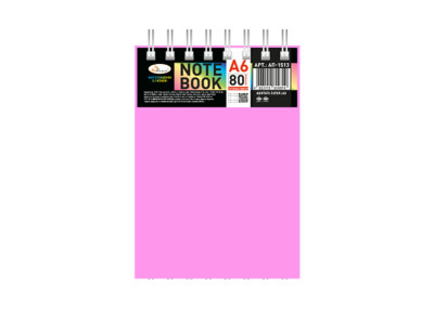 Блокнот А6 В-БП6-80(Pink) 80 аркушів пружина зверху