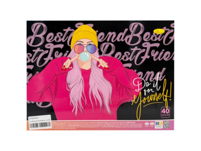 Альбом для малювання АП-0310-4 40 аркушів пружина збоку