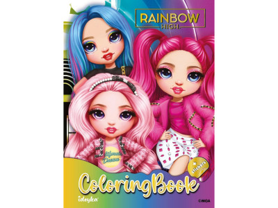 Дитяча книжка-розмальовка "The creative Rainbow" LCB12 зі стікерами