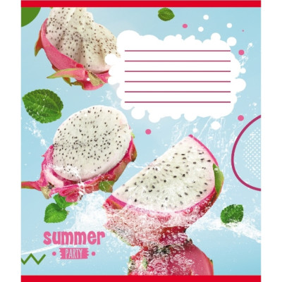 Зошит учнівський "Фрукти у воді" 024-550016K-2 в клітинку 24 аркуші