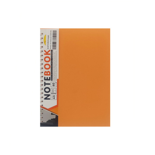 Блокнот А5 Б-БП5-60 60 листів пружина збоку Помаранчевий