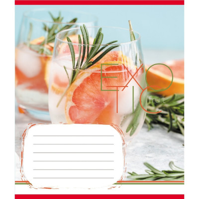 Зошит загальний "Екзотичні фрукти" 048-590098K-5 в клітинку 48 аркушів