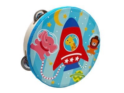 Деревяна іграшка Бубен "Космос" MD 0367-56 діаметр 15 см