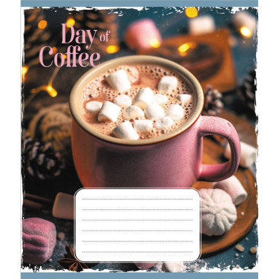 Зошит загальний "День з кавою" 048-600193L-3 в лінію 48 аркушів