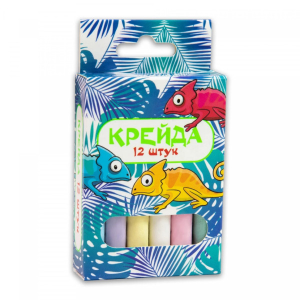 Крейда "Маленька кругла" 50106 12 штук різнокольорова Крейда "Маленька кругла" 50106 12 штук різнокольорова