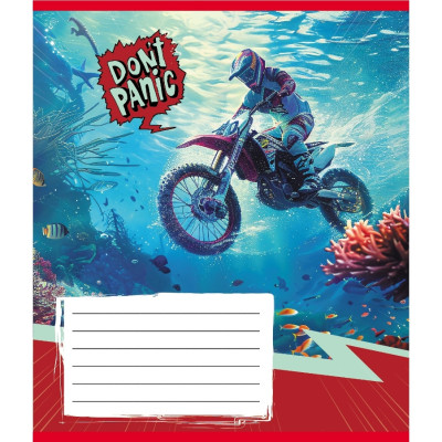 Зошит загальний "Без паніки" 048-590173K-5 в клітинку 48 аркушів