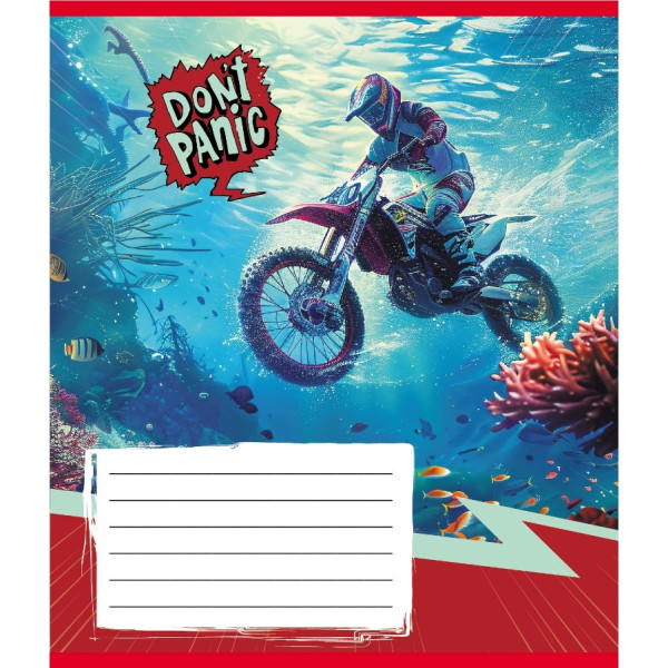 Зошит загальний "Без паніки" 048-590173K-5 в клітинку 48 аркушів