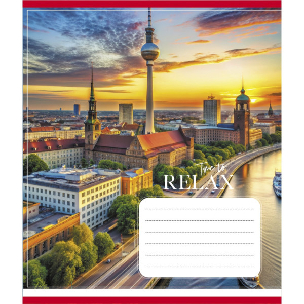 Зошит загальний "Міста в вогнях" 096-630107K-3 в клітинку 96 аркушів (959063)