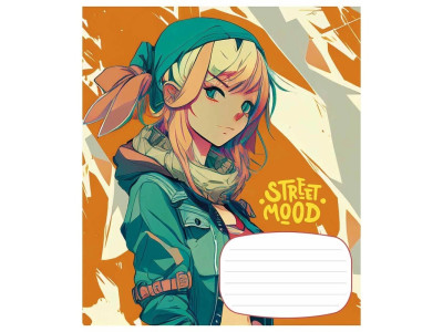 Зошит учнівський "Manga style" 024-3272L-4 в лінію 24 аркушів Зошит учнівський "Manga style" 024-3272L-4 в лінію 24 аркушів
