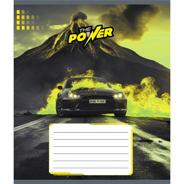 Зошит учнівський "Супер сила" 012-510041C-4 в косу лінію 12 аркушів