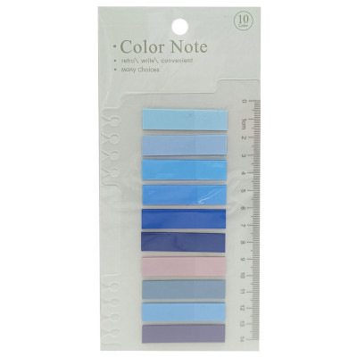 Закладка з лінійкою 2 в 1 "stick Notes" Р80-2 різнокольорові