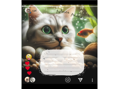 Зошит учнівський "Кішка" 024-550351K-4 в клітинку 24 аркуші