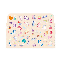 Дитяча розвиваюча розмальовка "Єдинороги" РМ-74-04 50 стікерів