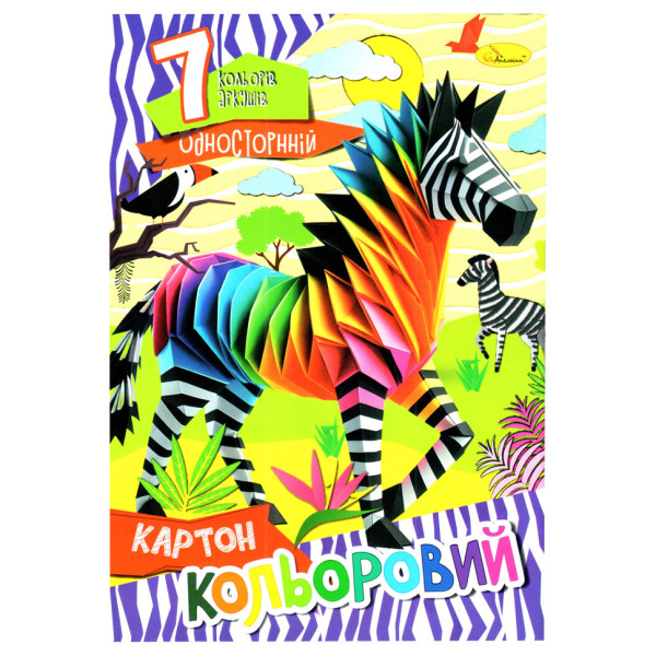Набір кольорового картону А4 АП-1101-5 7 аркушів 230 г/м2