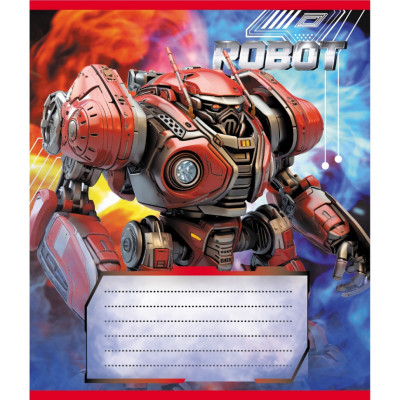 Зошит учнівський "Роботи" 012-520125L-2 в лінію 12 аркушів