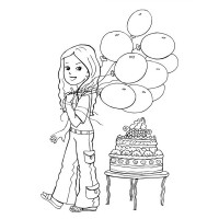 Велика книга розмальовок "Дівчатка та квіти" 1736026 64 сторінки